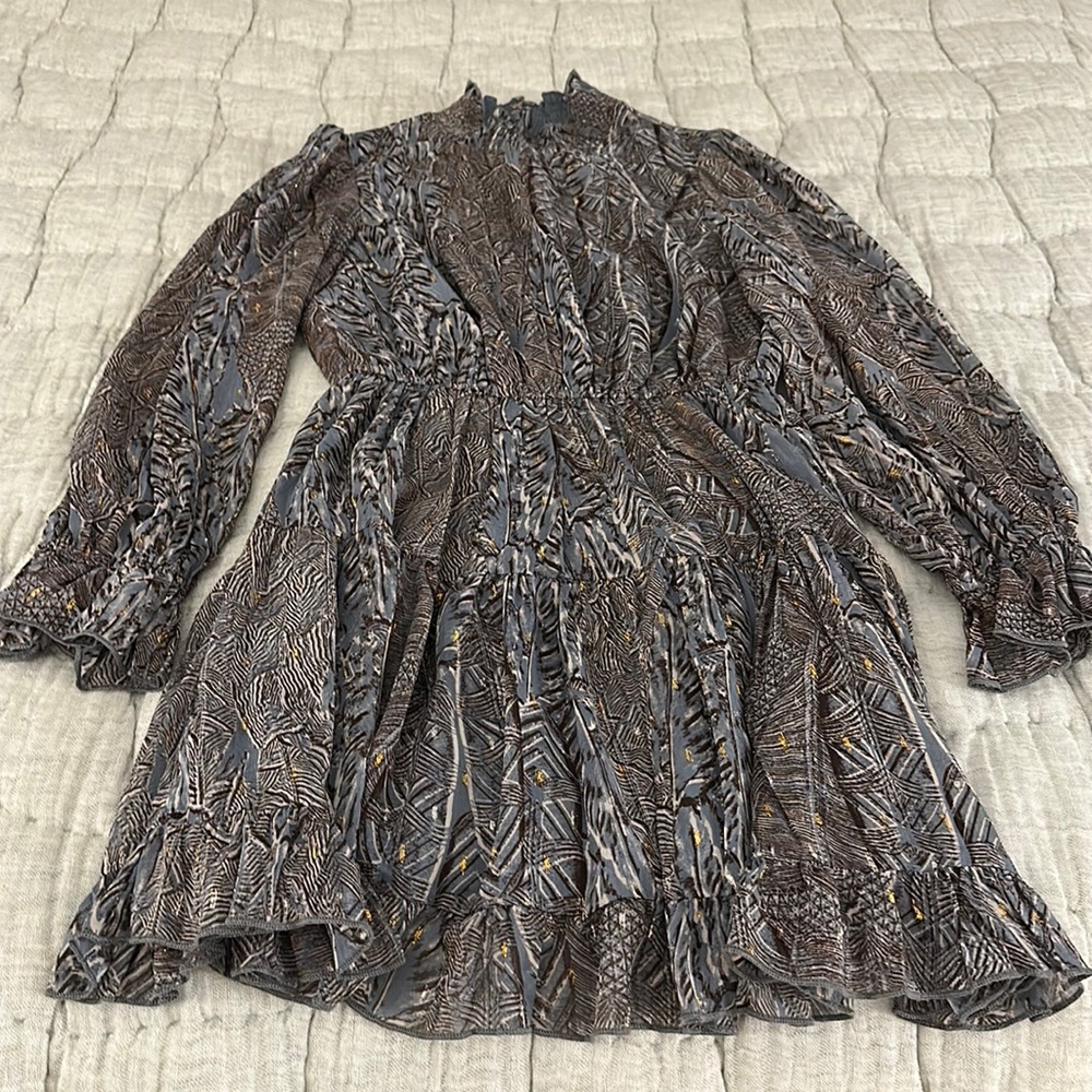 Aqua brand party dress! Flare, size S, polyester,5%metallic,like new!